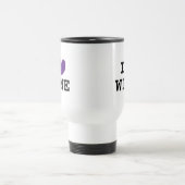 Aangepaste 'I heart wine' reisbeker met paars icoo (Center)