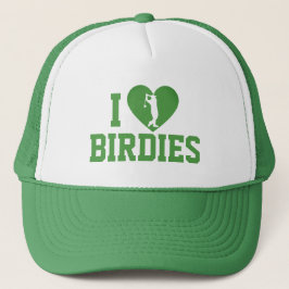 Aangepaste 'I Love Birdie' Golf Dad Pet, Funny Gol Trucker Pet