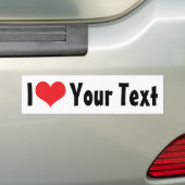 Aangepaste I Love bumpersticker (Op auto)