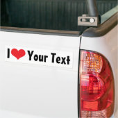 Aangepaste I Love bumpersticker (Op Truck)