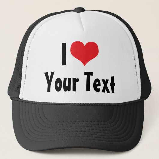 Aangepaste I Love Hoed Trucker Pet (Voorkant)