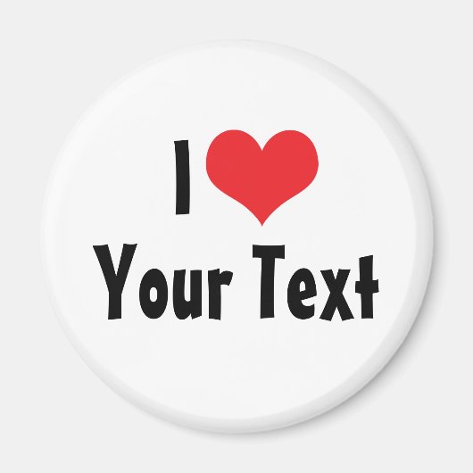 Aangepaste I Love Magneet (Voorkant)