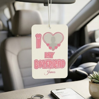 Aangepaste I Love My Boyfriend – Voeg Foto & Naam Luchtverfrisser