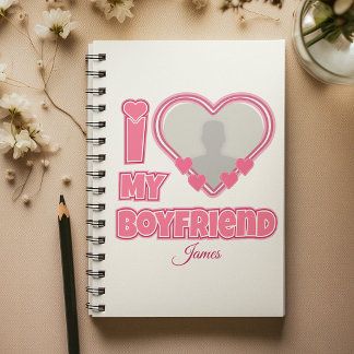 Aangepaste I Love My Boyfriend – Voeg Foto & Naam  Planner