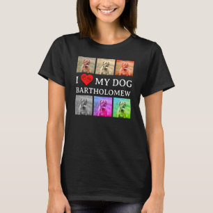 Aangepaste I LOVE MY DOG Pop Art Huisdierliefhebbe T-shirt