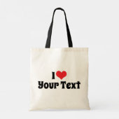 Aangepaste I Love Rode Hart Voeg Uw Aangepaste Tek Tote Bag (Achterkant)
