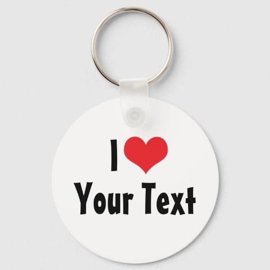 Aangepaste I Love Sleutelhanger (Voorkant)