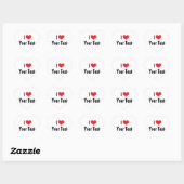 Aangepaste I Love Sticker (Vel)