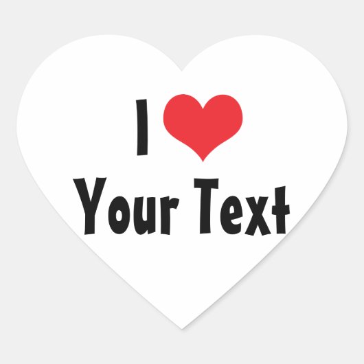 Aangepaste I Love Sticker (Voorkant)