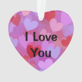 Aangepaste I Love You Moderne Typografie Hart Ornament (achterkant)