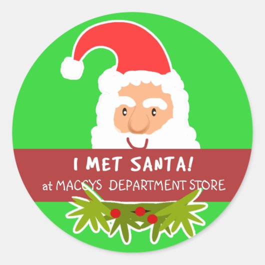 Aangepaste I MET SANTA Stickers (Voorkant)