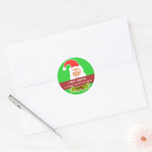 Aangepaste I MET SANTA Stickers (Envelop)