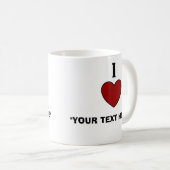 Aangepaste I-Mok voor hartkoffie Koffiemok (Voorkant rechts)