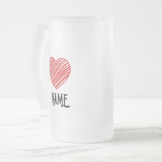 Aangepaste I-naam Matglas Bierpul (Voorkant links)