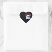 Aangepaste "I Scream" Geest met IJshoorn Kunst Hart Sticker (Tas)