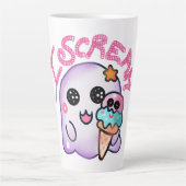 Aangepaste "I Scream" Geest met IJshoorn Kunst Latte Mok (Voorkant)