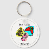 Aangepaste I tease Hairdresser Sleutelhanger (Achterkant)