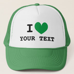 Aangepaste I-trucker met groen liefdespictogram Trucker Pet