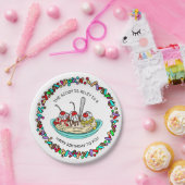 Aangepaste Ice Cream Birthday Party Papieren Bordje (Feest)