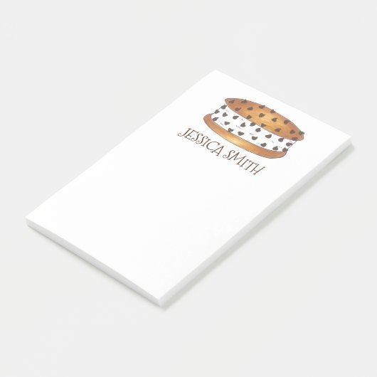 Aangepaste Ice Cream Chocolate-sandwich-chip Post-it® Notes (Schuin)