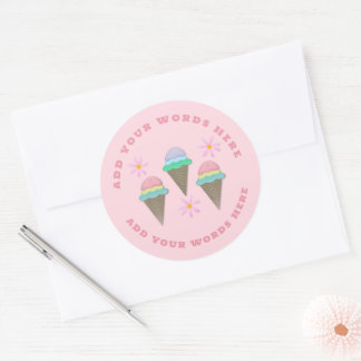 Aangepaste Ice Cream Cone Stickers