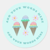 Aangepaste Ice Cream Cone Stickers (Voorkant)