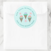 Aangepaste Ice Cream Cone Stickers (Tas)