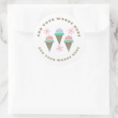 Aangepaste Ice Cream Cone Stickers (Tas)