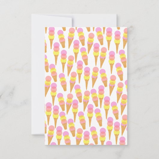 Aangepaste Ice Cream Kinder Dank u Notecards Bedankkaart (Achterkant)