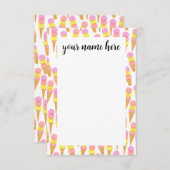 Aangepaste Ice Cream Kinder Dank u Notecards Bedankkaart (Voorkant / Achterkant)