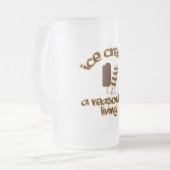 Aangepaste Ice Cream-mok - kies stijl en kleur Matglas Bierpul (Voorkant links)