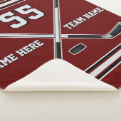 Aangepaste Ice Hockey Blankets in uw KLEUREN Sherpa Deken (3/4)