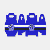 Aangepaste Ice Hockey Player Blue Bedankdoosjes (Uitgevouwen)
