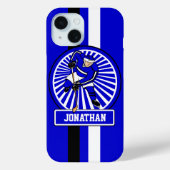 Aangepaste Ice Hockey Player Blue Case-Mate iPhone Case (Achterkant)