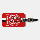 Aangepaste Ice Hockey-speler Bagagelabel (Voorkant horizontaal)