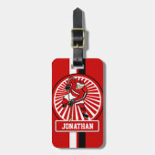 Aangepaste Ice Hockey-speler Bagagelabel (Voorkant verticaal)