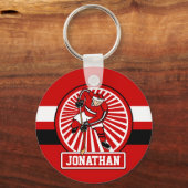 Aangepaste Ice Hockey-speler Sleutelhanger (Voorkant)