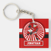 Aangepaste Ice Hockey-speler Sleutelhanger (Voorkant)