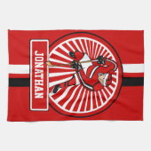 Aangepaste Ice Hockey-speler Theedoek (Horizontaal)