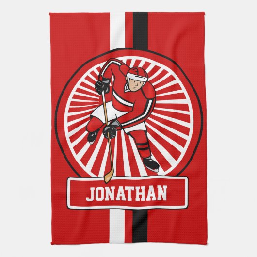 Aangepaste Ice Hockey-speler Theedoek (Verticaal)