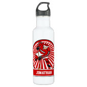 Aangepaste Ice Hockey-speler Waterfles (Voorkant)