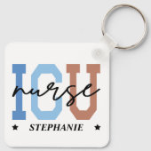 Aangepaste ICU-verpleegster sleutelhanger, Cadeau Sleutelhanger (Achterkant)