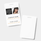 Aangepaste ID-badge afdrukken Medewerker ID Foto W Badge (Voor- en achterkant)