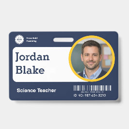 Aangepaste ID-badge voor leraren met school logo - Badge