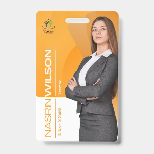 Aangepaste ID-badge voor werknemers Badge (Voorzijde)