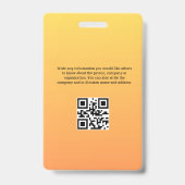 Aangepaste ID-badge voor werknemers Badge (Achterkant)