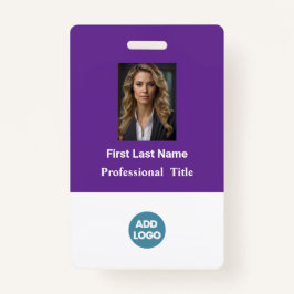 Aangepaste ID-badge voor werknemers - naam, foto,  Badge