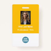 Aangepaste ID-badge voor werknemers - naam, foto, Badge (Voorkant)