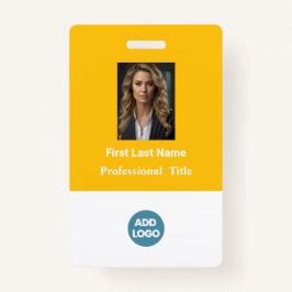 Aangepaste ID-badge voor werknemers - naam, foto,  Badge