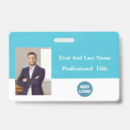 Aangepaste ID-badge voor werknemers - naam, foto,  Badge